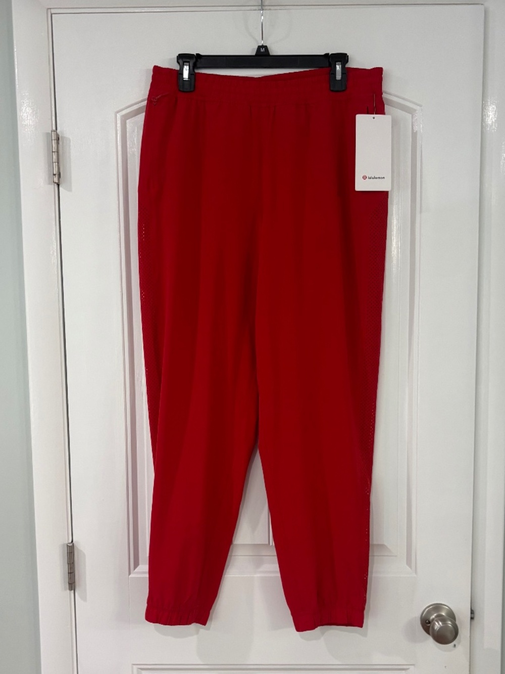 Lululemon Adapted State Mid Rise Jogger Perf Stripe. Oxford red